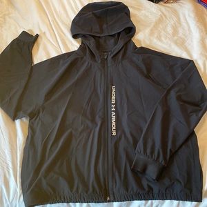 Black Under Armour full zip loose fitting hoodie NWB